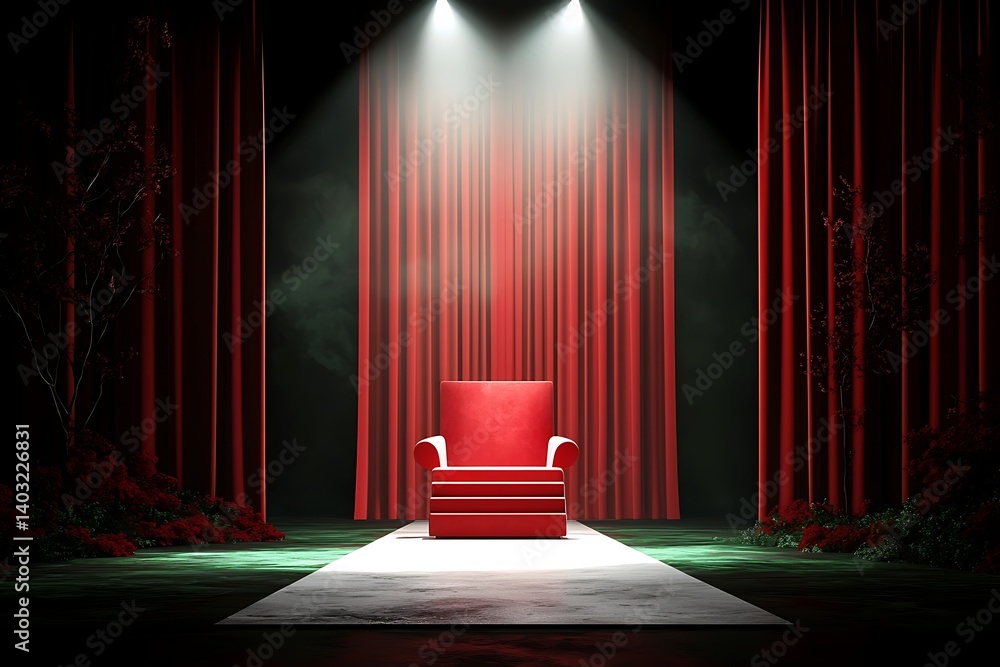 Red Throne Stage Scene
