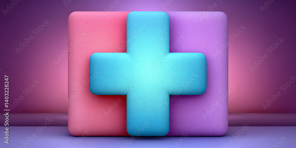 Obraz premium abstract cross with pastel palette