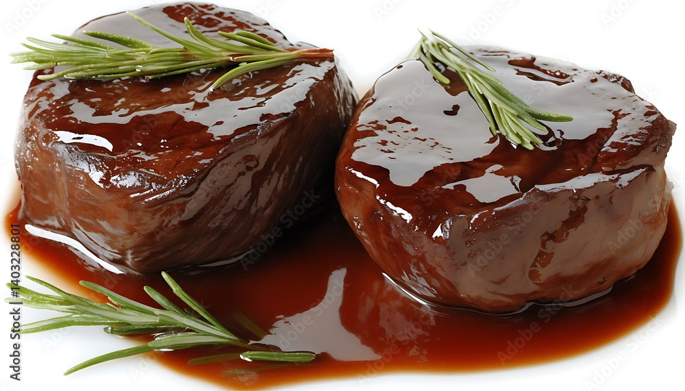 Roasted Beef Steaks with Sauce
