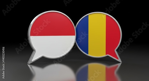 Free Download Indonesia and Romania dialogue concept presented in overlapping speech bubbles - GFXLoad