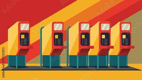 A row of payphones for travelers to make calls or check their messages.
