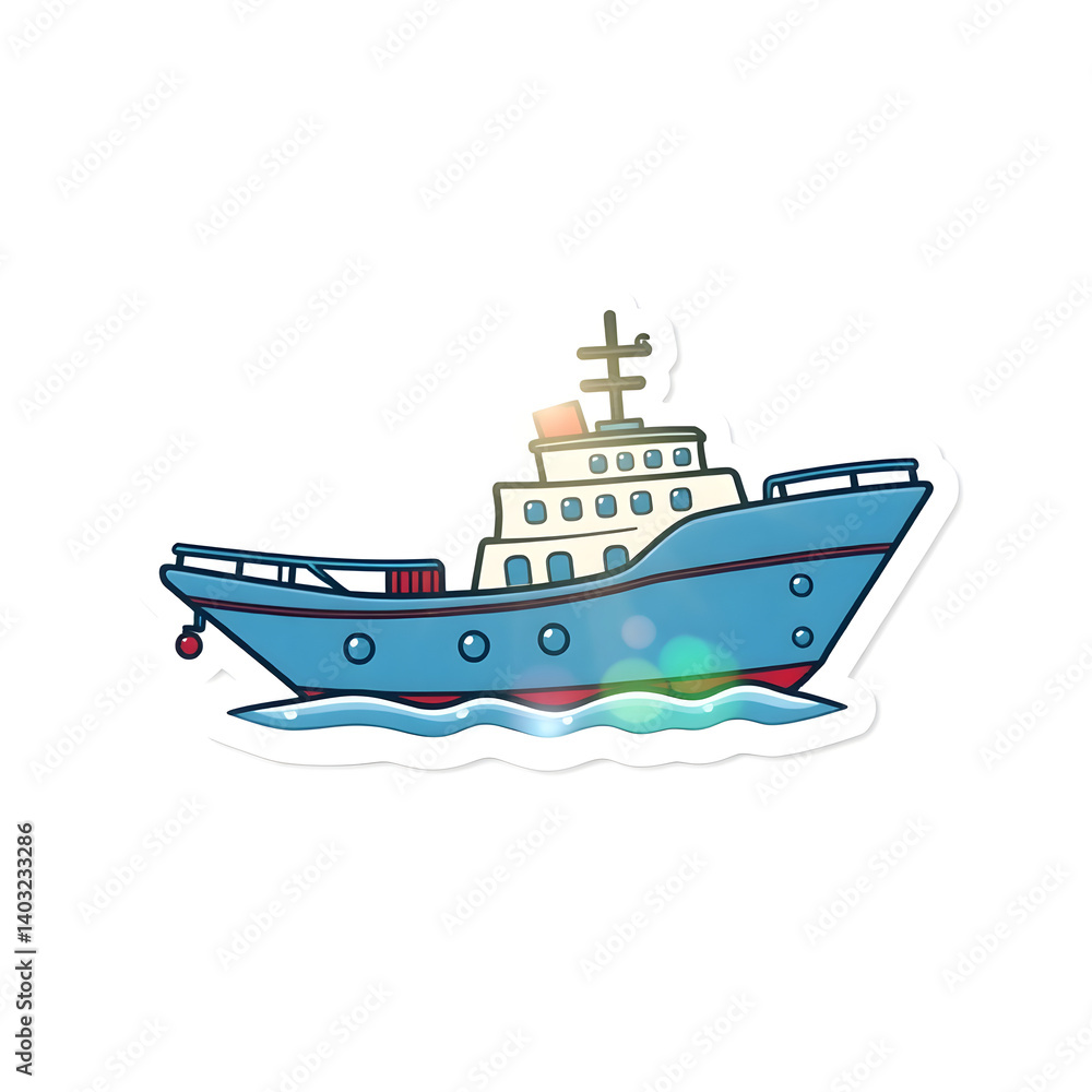 Abstract vector kawaii style ship sticker with bright lens flare contrasting colors and contour lines set against a big white background art illustration design Abstract vector kawaii style ship sticker with bright lens flare contrasting colors and contour lines set against a big white background art illustration design
