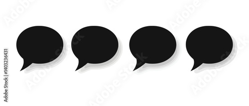 Speech bubbles vector illustration for communication and social media design