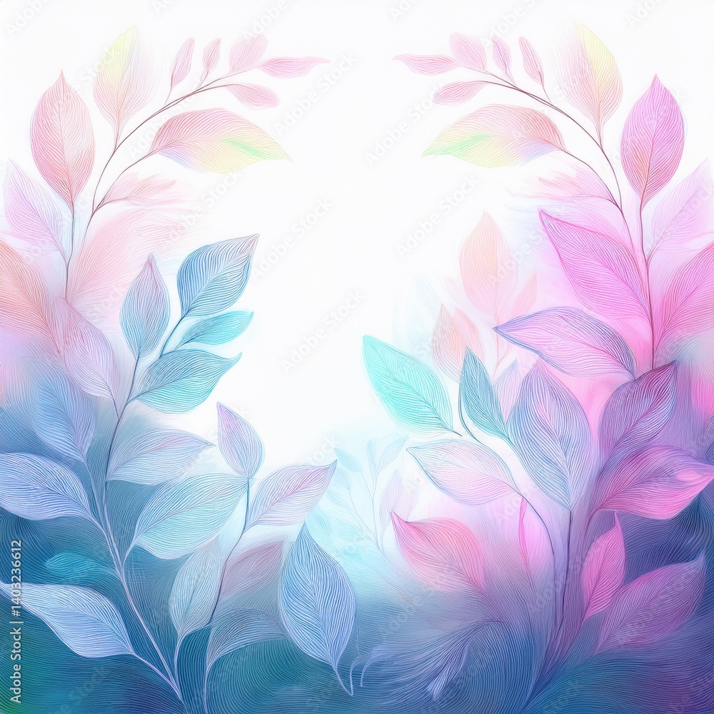 creative abstract border frame of seamless decorative leaves on background with copy space, graphic resource for design and creativity concept creative abstract border frame of seamless decorative leaves on background with copy space, graphic resource for design and creativity concept