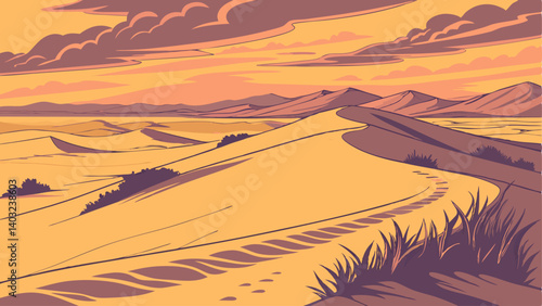 landscape with mountains