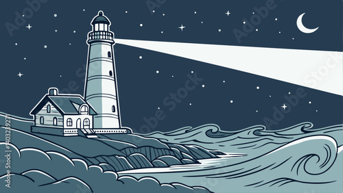 lighthouse in the night