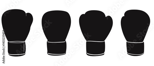 Boxing gloves vector illustration for sports and fitness equipment design