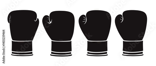 Boxing gloves vector illustration sports equipment punch fight training gym