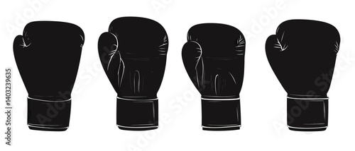 Boxing gloves vector illustration for sports equipment and fitness design