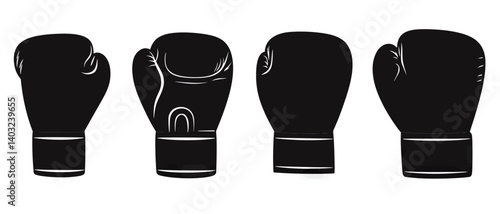 Boxing gloves vector illustration for sports equipment and martial arts