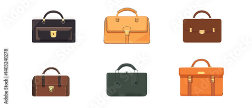 Selection of leather briefcases for business professionals and executives