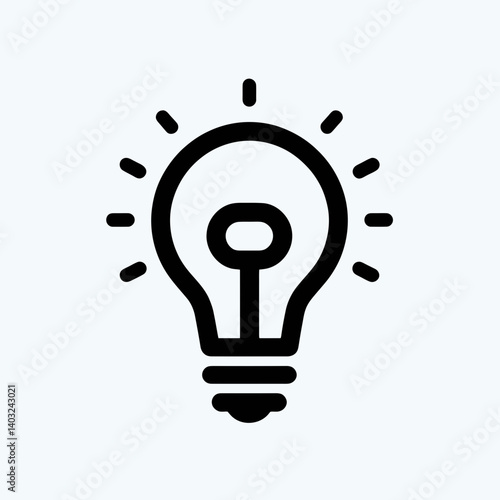 very simple flat and single minimalist Lightbulb Base Silhouettes in black on a white background