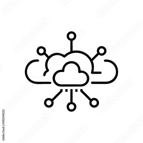 Cloud Computing Network Icon