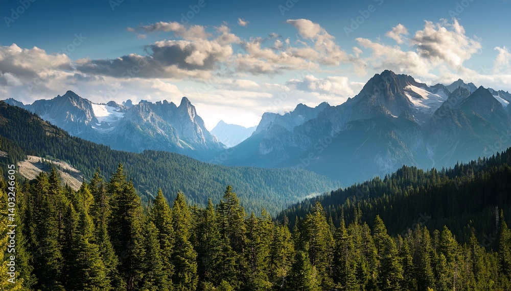 Fototapeta premium Mountains and forests