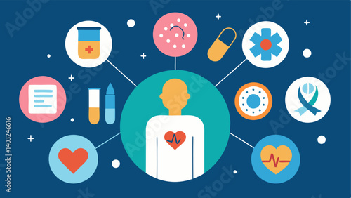 These illustrations can serve to convey the multifaceted approach to immunotherapy in a cancer treatment clinic focusing on both medical and emotional aspects.