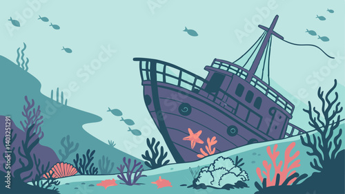 ship in the sea