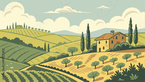 tuscany landscape in italy
