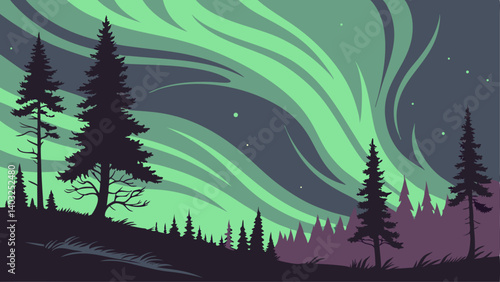 forest in night