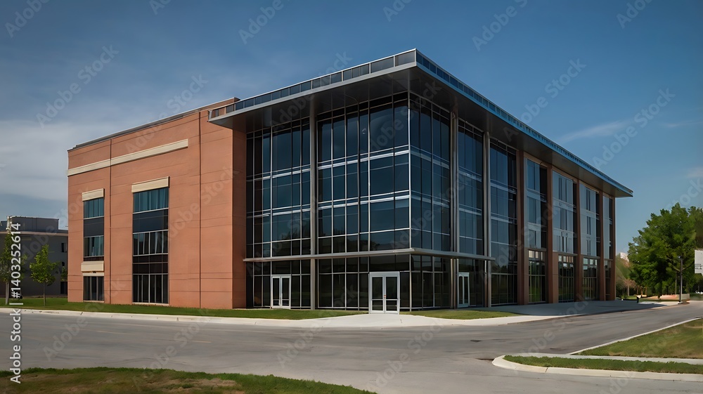 modern office building with blue sky modern office building with blue sky