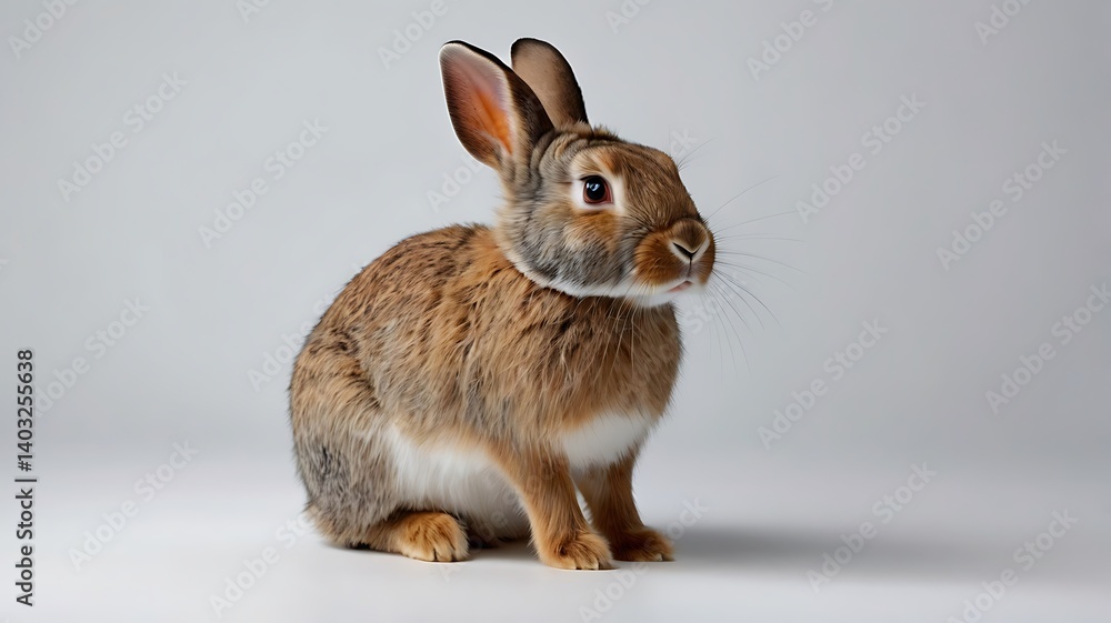 Obraz premium white rabbit on white background