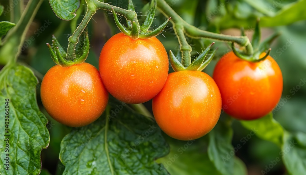 Ripe Tomatoes on Vine
