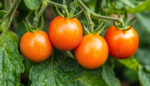 Obraz na płótnie Ripe Tomatoes on Vine w salonie