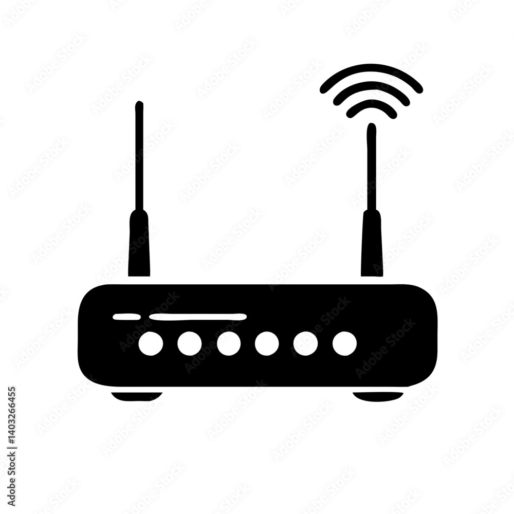 router icon, router silhouette vector illustration-simple silhouette illustration of router, perfect for router logos and icons router icon, router silhouette vector illustration-simple silhouette illustration of router, perfect for router logos and icons