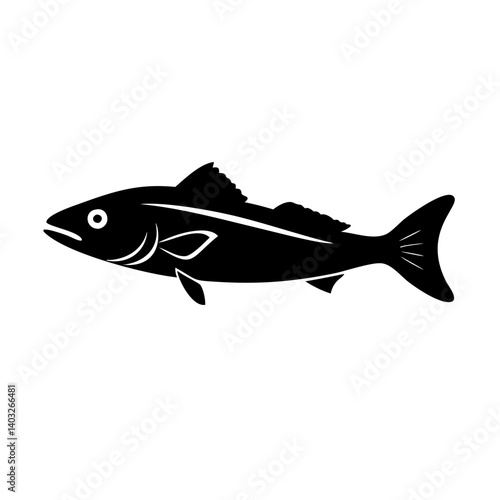 hake icon, hake silhouette vector illustration-simple silhouette illustration of hake, perfect for hake logos and icons