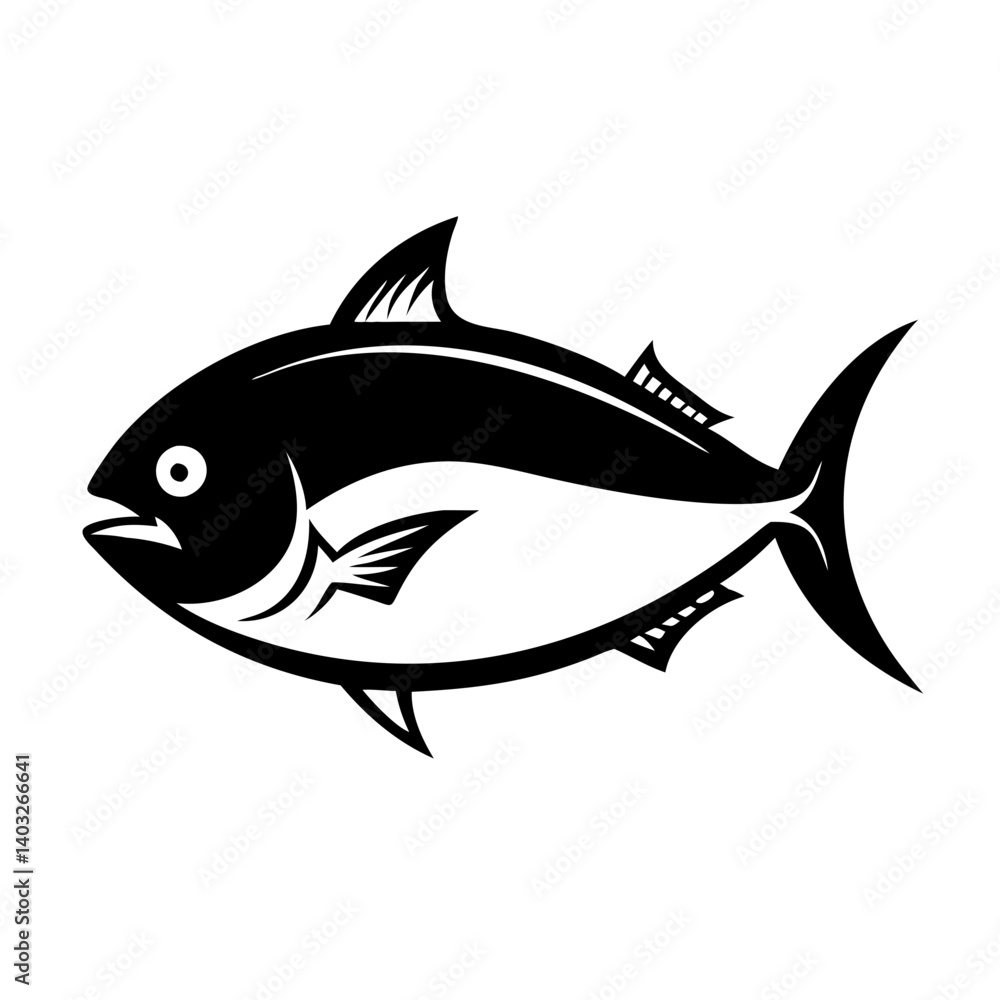 Obraz premium albacore tuna icon, albacore tuna silhouette vector illustration-simple silhouette illustration of albacore tuna, perfect for albacore tuna logos and icons