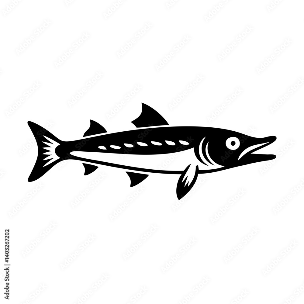 barracuda icon, barracuda silhouette vector illustration-simple silhouette illustration of barracuda, perfect for barracuda logos and icons barracuda icon, barracuda silhouette vector illustration-simple silhouette illustration of barracuda, perfect for barracuda logos and icons