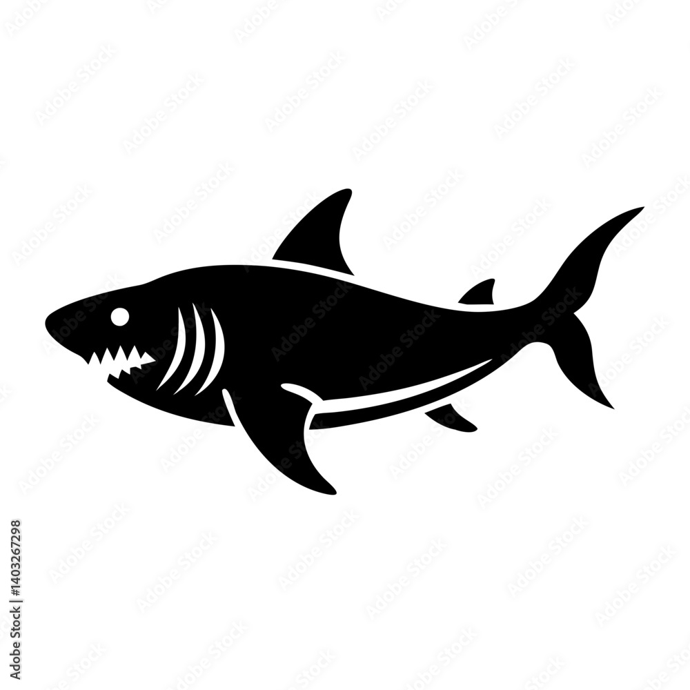 tiger shark icon, tiger shark silhouette vector illustration-simple silhouette illustration of tiger shark, perfect for tiger shark logos and icons tiger shark icon, tiger shark silhouette vector illustration-simple silhouette illustration of tiger shark, perfect for tiger shark logos and icons