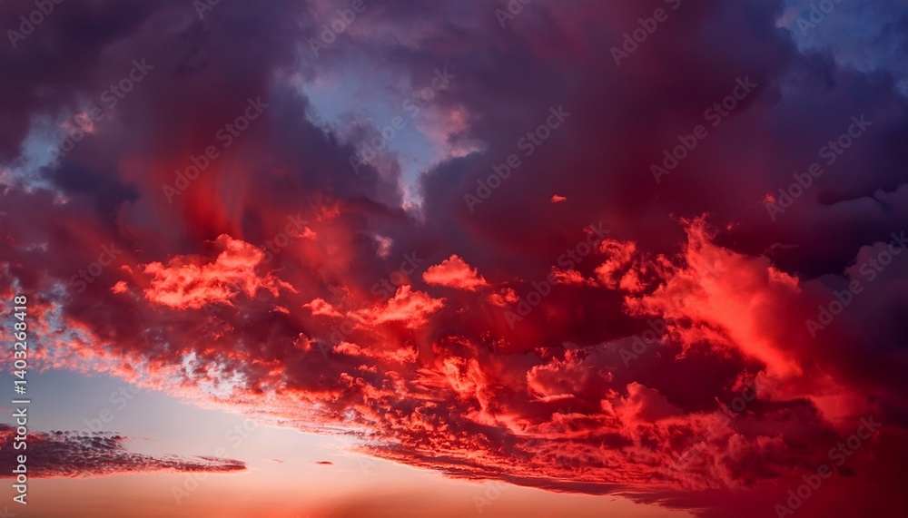 Red cloud texture background. Blurred photo of red sky with clouds. Generated image Red cloud texture background. Blurred photo of red sky with clouds. Generated image