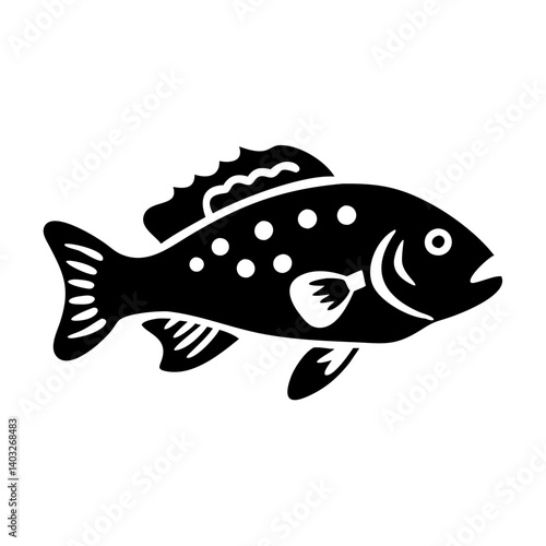 barramundi icon, barramundi silhouette vector illustration-simple silhouette illustration of barramundi, perfect for barramundi logos and icons