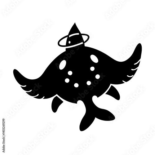 angel shark icon, angel shark silhouette vector illustration-simple silhouette illustration of angel shark, perfect for angel shark logos and icons
