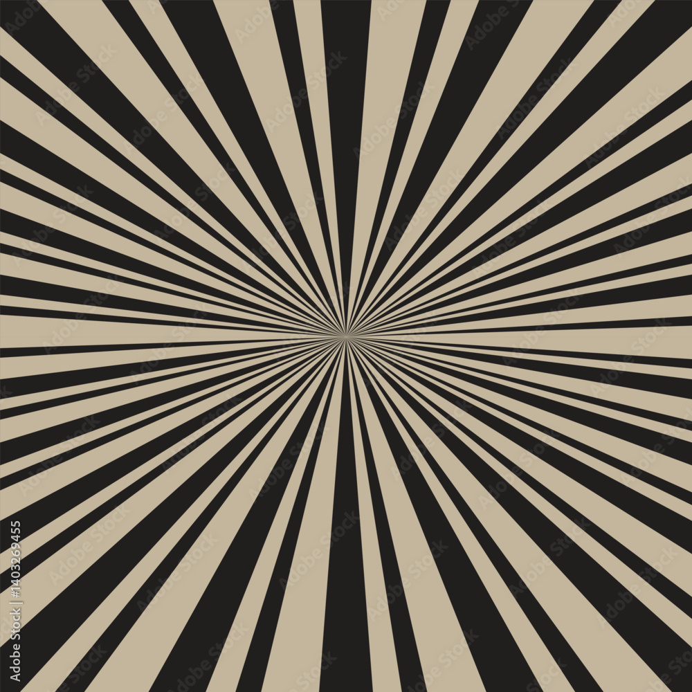 Obraz premium simple brown colour vertical duble line sunray sunbrust pattern with a black background