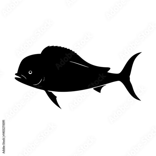 dorado mahi mahi icon, dorado mahi mahi silhouette vector illustration-simple silhouette illustration of dorado mahi mahi, perfect for dorado mahi mahi logos and icons