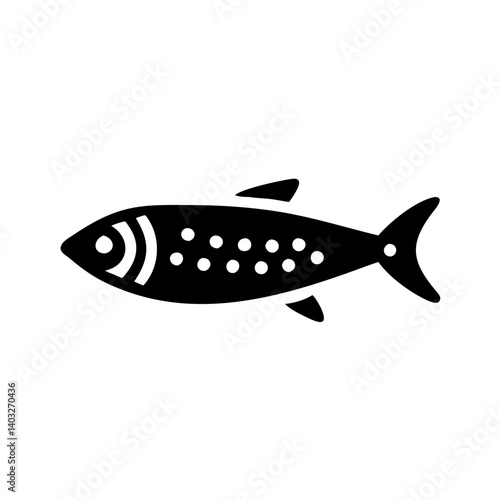 sardine icon, sardine silhouette vector illustration-simple silhouette illustration of sardine, perfect for sardine logos and icons