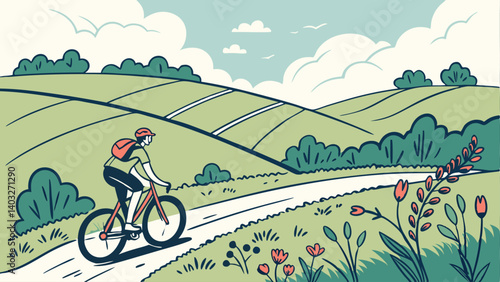 landscape with a bicycle