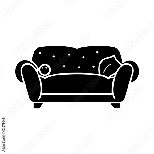 reclining sofa icon, reclining sofa silhouette vector illustration-simple silhouette illustration of reclining sofa, perfect for reclining sofa logos and icons