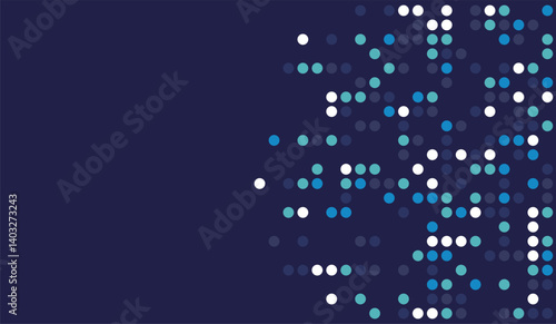 Digital technology background. Digital data dots pattern pixel background