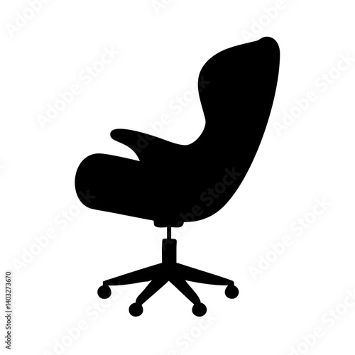 swivel chair icon, swivel chair silhouette vector illustration-simple silhouette illustration of swivel chair, perfect for swivel chair logos and icons