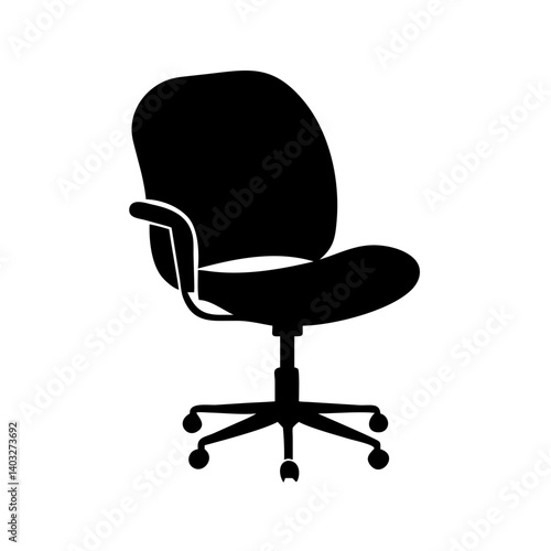 swivel chair icon, swivel chair silhouette vector illustration-simple silhouette illustration of swivel chair, perfect for swivel chair logos and icons