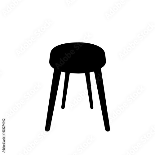 stool icon, stool silhouette vector illustration-simple silhouette illustration of stool, perfect for stool logos and icons