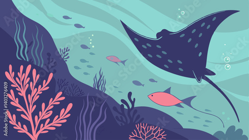 seamless pattern with fishes