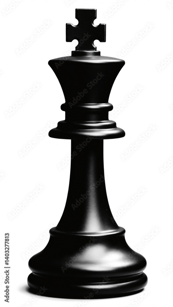 Isolated Chess King Piece on White Background for Strategy Game Concept Isolated Chess King Piece on White Background for Strategy Game Concept