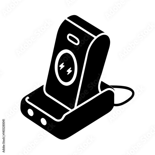 charging dock icon, charging dock silhouette vector illustration-simple silhouette illustration of charging dock, perfect for charging dock logos and icons