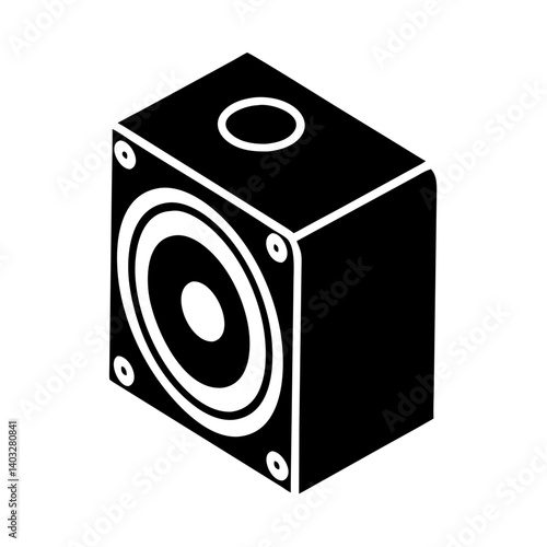 subwoofer icon, subwoofer silhouette vector illustration-simple silhouette illustration of subwoofer, perfect for subwoofer logos and icons