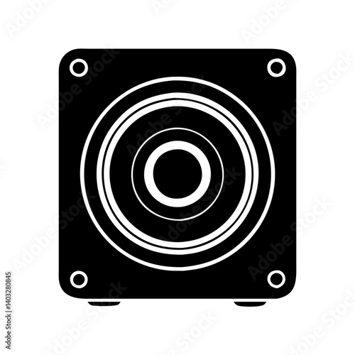 subwoofer icon, subwoofer silhouette vector illustration-simple silhouette illustration of subwoofer, perfect for subwoofer logos and icons