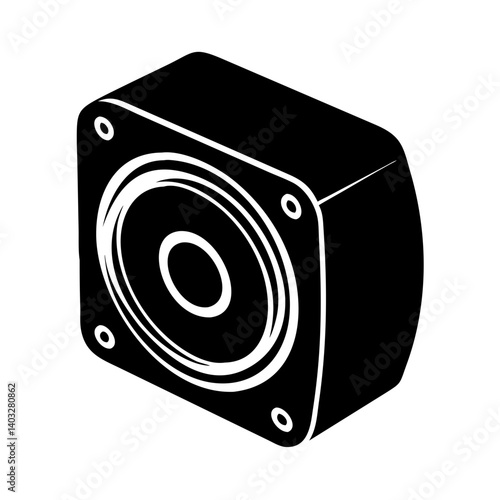 subwoofer icon, subwoofer silhouette vector illustration-simple silhouette illustration of subwoofer, perfect for subwoofer logos and icons