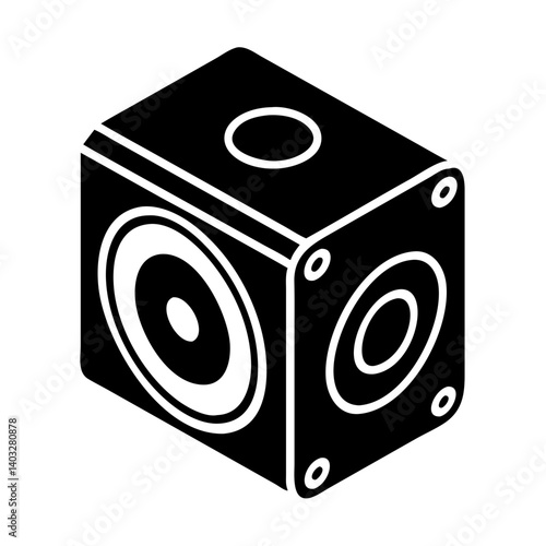 subwoofer icon, subwoofer silhouette vector illustration-simple silhouette illustration of subwoofer, perfect for subwoofer logos and icons